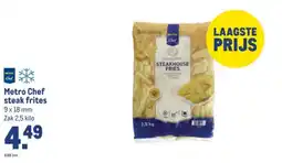Makro Metro Chef steak frites aanbieding