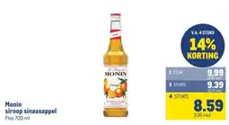 Makro Monin siroop sinaasappel aanbieding