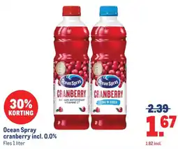 Makro Ocean Spray cranberry aanbieding