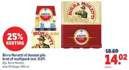 Makro Birra Moretti of Amstel aanbieding