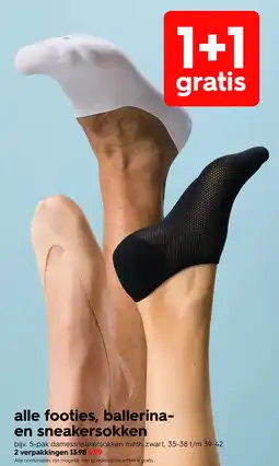 HEMA alle footies, ballerina- en sneakersokken aanbieding
