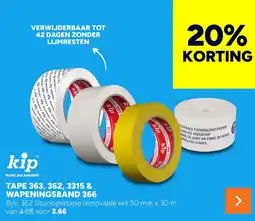 BOUWMAAT kip TAPE 363, 362, 3315 & WAPENINGSBAND 366 aanbieding