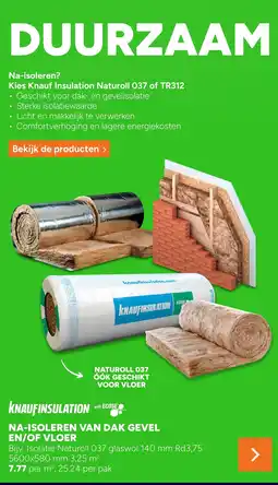 BOUWMAAT Na-isoleren van dak gevel en/of vloer aanbieding