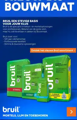BOUWMAAT Bruil mortels, lijm en toebehoren aanbieding