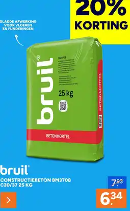 BOUWMAAT bruuil constructiebeton bm3708 aanbieding