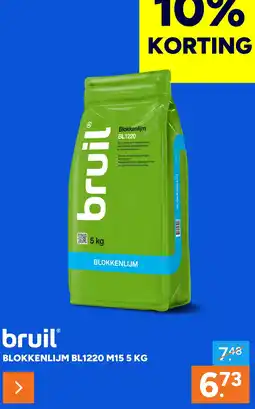 BOUWMAAT bruuil blokkenlijm bl1220 aanbieding