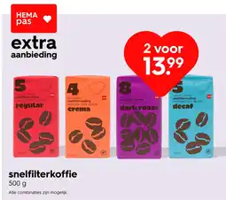 HEMA Snelfilterkoffie aanbieding