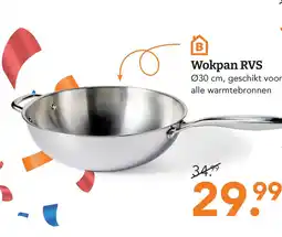 Blokker Wokpan RVS aanbieding