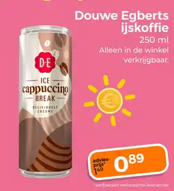 Trekpleister Douwe egberts ijskoffie aanbieding