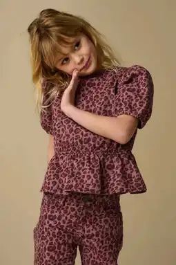 Wehkamp Sissy-Boy blousetop met panterprint roze aanbieding