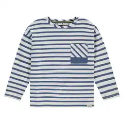 Wehkamp Stains&Stories gestreepte longsleeve blauw aanbieding