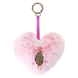 Wehkamp Kurt Geiger sleutelhanger Heart Fur Charm roze aanbieding