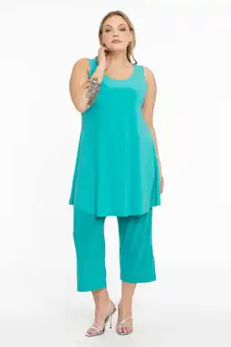 Wehkamp YOEK korte broek Plus Size - turkoois aanbieding