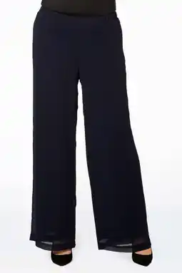 Wehkamp YOEK highwaist broek marineblauw aanbieding