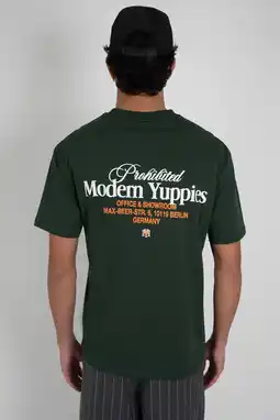 Wehkamp Prohibited oversized T-shirt met backprint donkergroen aanbieding