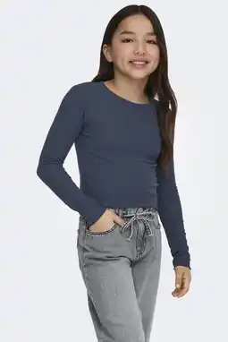 Wehkamp KIDS ONLY GIRL longsleeve donkerblauw aanbieding