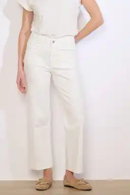 Wehkamp LOLALIZA straight highwaist broek ecru aanbieding