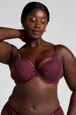 Wehkamp Hunkemöller voorgevormde push-up bh Isadora donkerrood aanbieding