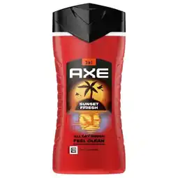 Trekpleister Axe Sunset Fresh 3-in-1 Douchegel aanbieding