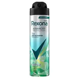 Trekpleister Rexona Men Advanced Protection Iced Lemon & Sage Antitranspirant Spray aanbieding