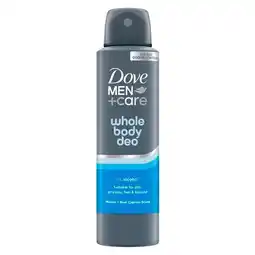 Trekpleister Dove Men+Care Whole Body Marine + Blue Cypress Deodorant Spray aanbieding