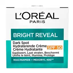 Trekpleister L'Oréal Paris Bright Reveal Dark Spot SPF50 Hydraterende Crème aanbieding