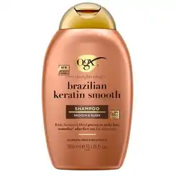 Trekpleister OGX Brazilian Keratin Smooth & Sleek Shampoo aanbieding