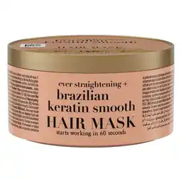 Trekpleister OGX Brazilian Keratin Smooth & Sleek Haarmasker aanbieding