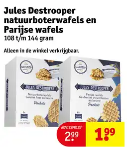 Kruidvat Jules Destrooper natuurboterwafels en Parijse wafels aanbieding