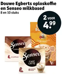 Kruidvat Douwe Egberts oploskoffie en Senseo milkbased aanbieding