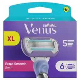 Trekpleister Gillette Venus Extra Smooth Swirl Navulmesjes aanbieding