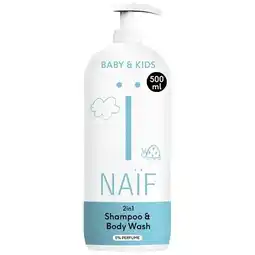 Trekpleister Naïf Baby & Kids 2-in-1 Shampoo & Body Wash aanbieding