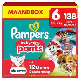 Trekpleister Pampers Baby-Dry Paw Patrol Pants Maat 6 Luierbroekjes aanbieding