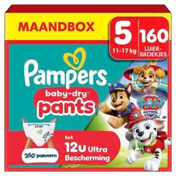 Trekpleister Pampers Baby-Dry Paw Patrol Pants Maat 5 Luierbroekjes aanbieding