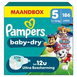 Trekpleister Pampers Baby-Dry Paw Patrol Maat 5 Luiers aanbieding