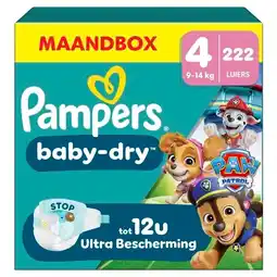 Trekpleister Pampers Baby-Dry Paw Patrol Maat 4 Luiers aanbieding