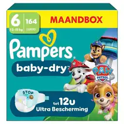 Trekpleister Pampers Baby-Dry Paw Patrol Maat 6 Luiers aanbieding