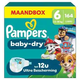 Trekpleister Pampers Baby-Dry Paw Patrol Maat 6 Luiers aanbieding