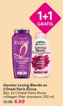 DA Garnier Loving Blends en L'Oréal Paris Elvive aanbieding
