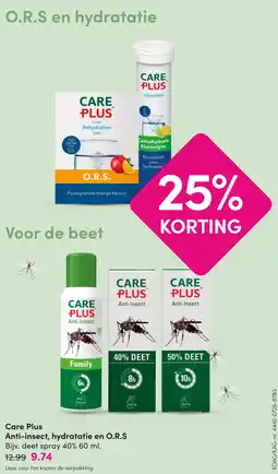 DA Care Plus Anti-insect, hydratatie en O.R.S aanbieding
