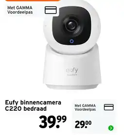 GAMMA Eufy binnencamera C220 bedraad aanbieding