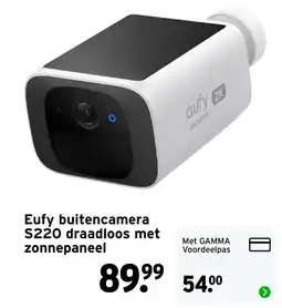 GAMMA Eufy buitencamera S220 draadloos met zonnepaneel aanbieding