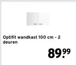 GAMMA Optifit wandkast 100 cm - 2 deuren aanbieding