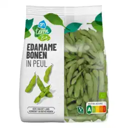 Albert Heijn AH Terra Biologische edamame bonen in peul aanbieding