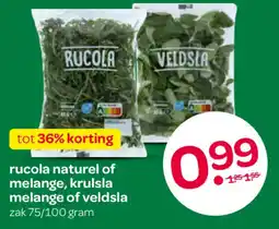 Spar rucola natureel of melange, krulsla melange of veldsla aanbieding