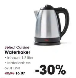 HANOS Select Cuisine Waterkoker aanbieding