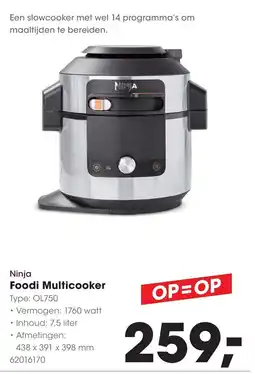 HANOS Ninja Foodi Multicooker aanbieding