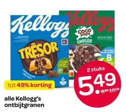 Spar alle Kellogg's ontbijtgranen aanbieding