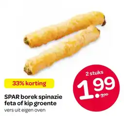 Spar SPAR borek spinazie feta of kip groente aanbieding
