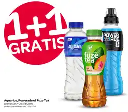 Spar Aquarius, Powerade of Fuze Tea aanbieding